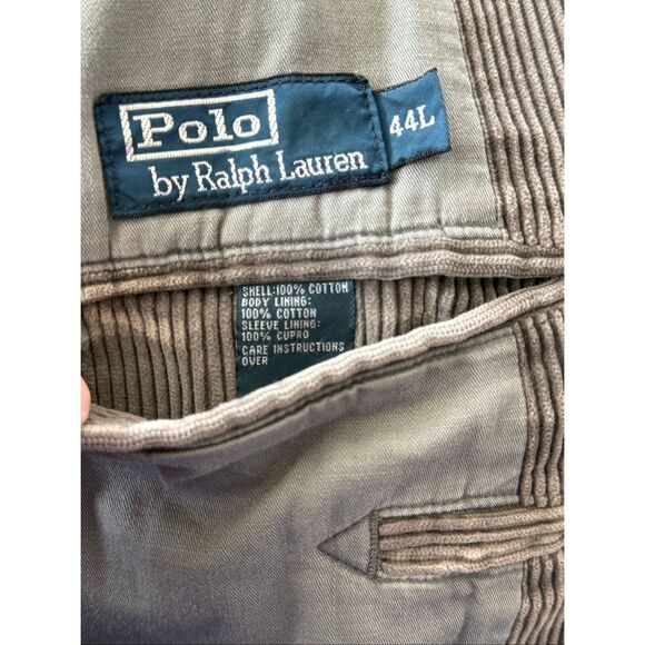 Polo Ralph Lauren Men’s Corduroy Blazer Sport Coat Brown 44L Patch Pockets - Picture 10 of 11